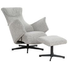 2 Piece Aziz Recliner Armchair & Footstool Set